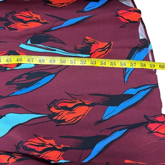 Anthropologie Corey Lynn Calter Floral Maxi Dress Size Small Maroon Sleeveless - Picture 13 of 16